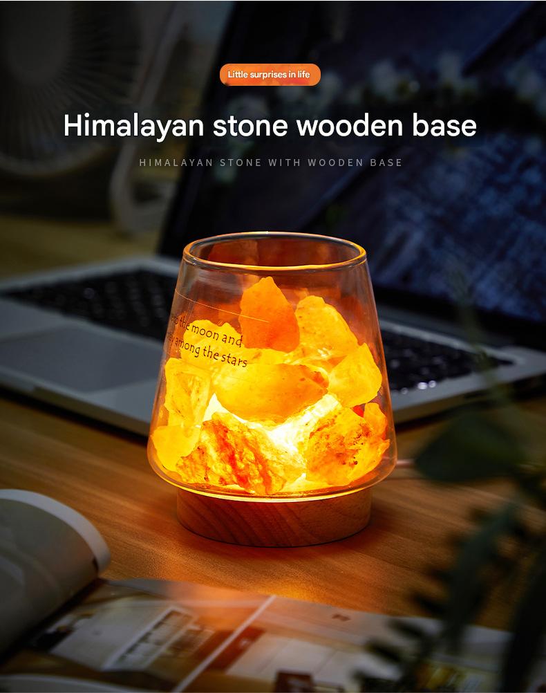 Himalayan Salt Lamp - Crystal Night Light & Essential Oil Diffuser