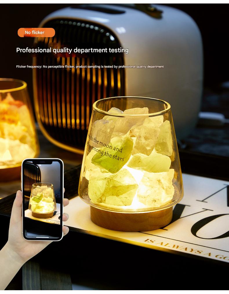 Himalayan Salt Lamp - Crystal Night Light & Essential Oil Diffuser