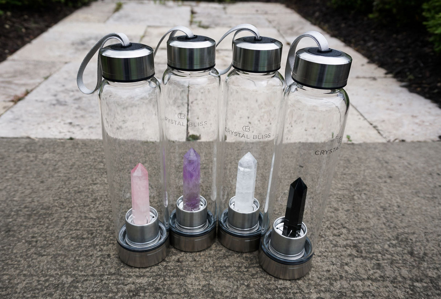 Crystal Water Bottle - Black Obsidian