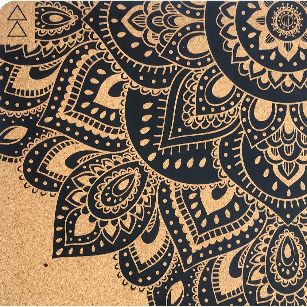 Cork Yoga Mat - Mandala Black
