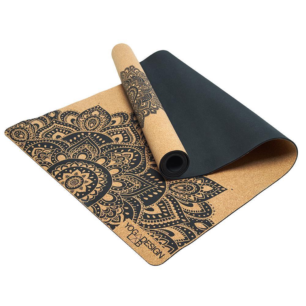 Cork Yoga Mat - Mandala Black