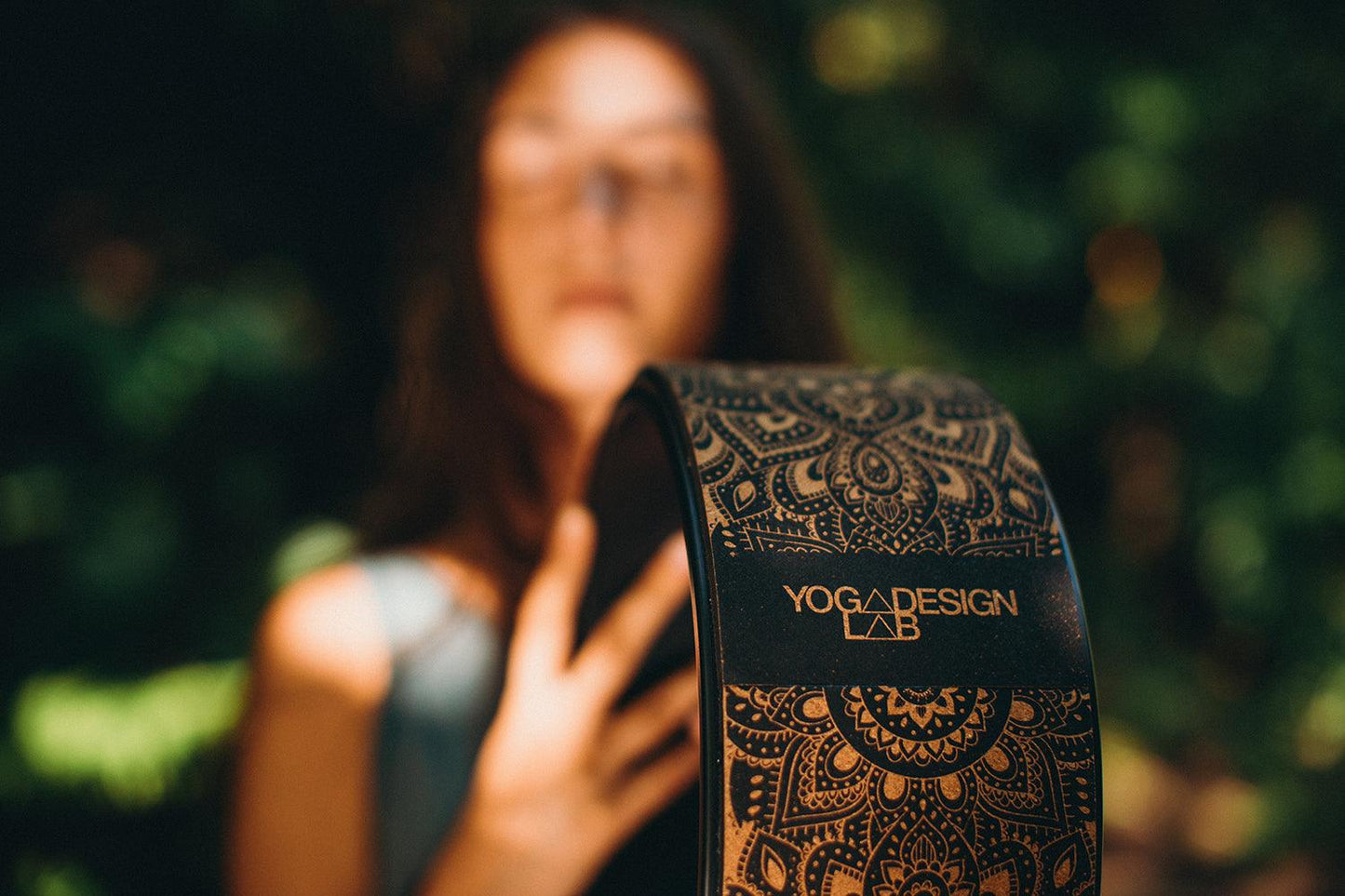 Cork Yoga Wheel - Mandala Black