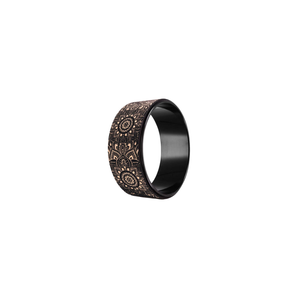 Cork Yoga Wheel - Mandala Black