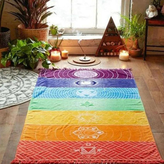 Rainbow Chakra Yoga Mat