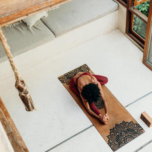 Cork Yoga Mat - Mandala Black