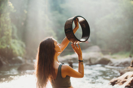 Cork Yoga Wheel - Mandala Black